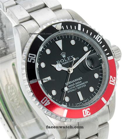 red dial rolex replica|rolex submariner red and black.